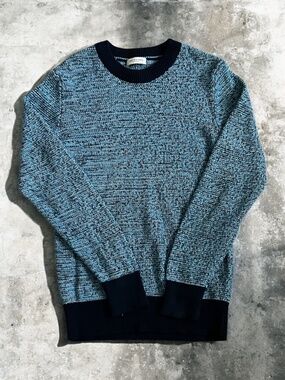 Selected Homme Blue Textured Knit Sweater